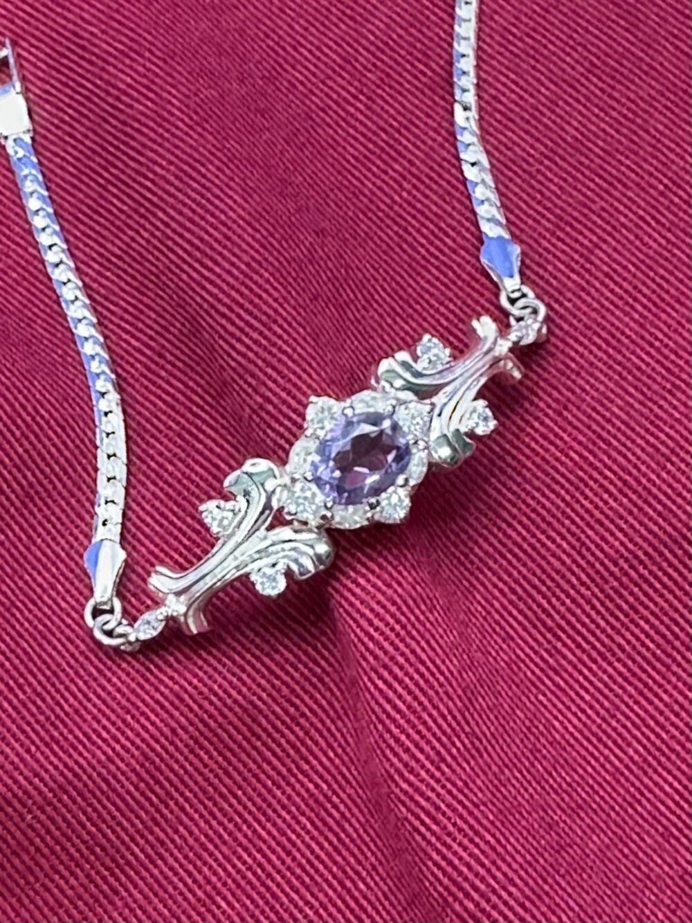 Sterling Silver JC Amethyst Bracelet - Picture 4 of 15